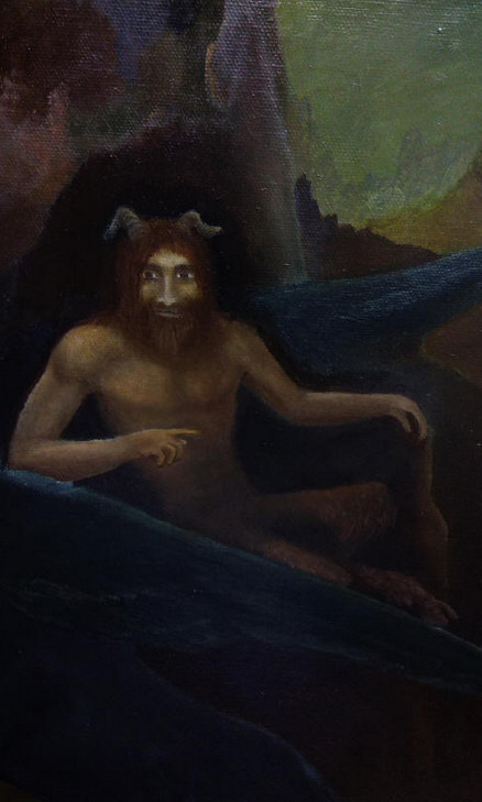Faun Detail aus dem �lgem�lde Parnass